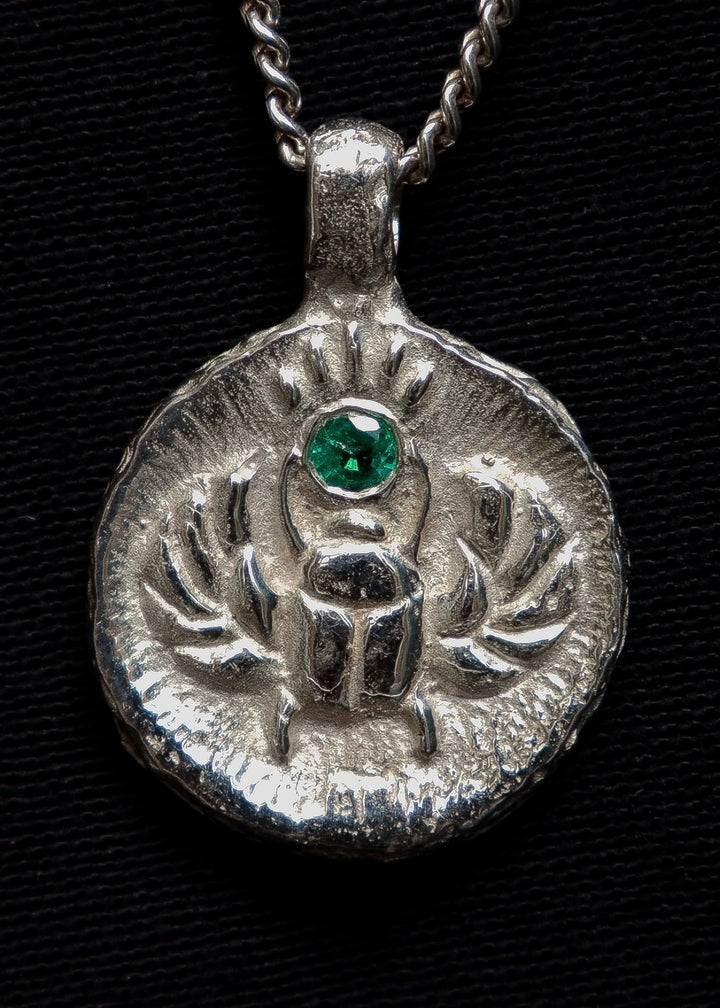 The beetle - silver & emerald