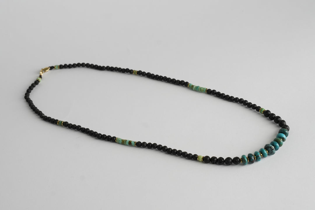 Lava & Turquoise Mala Necklace