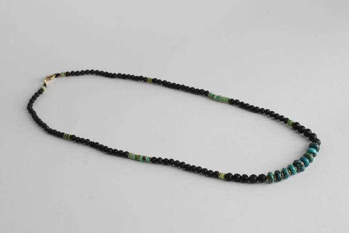 Lava & Turquoise Mala Necklace