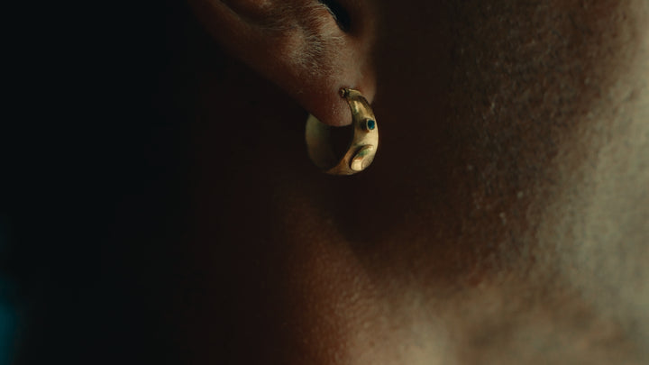 Moon pirate earrings - gold
