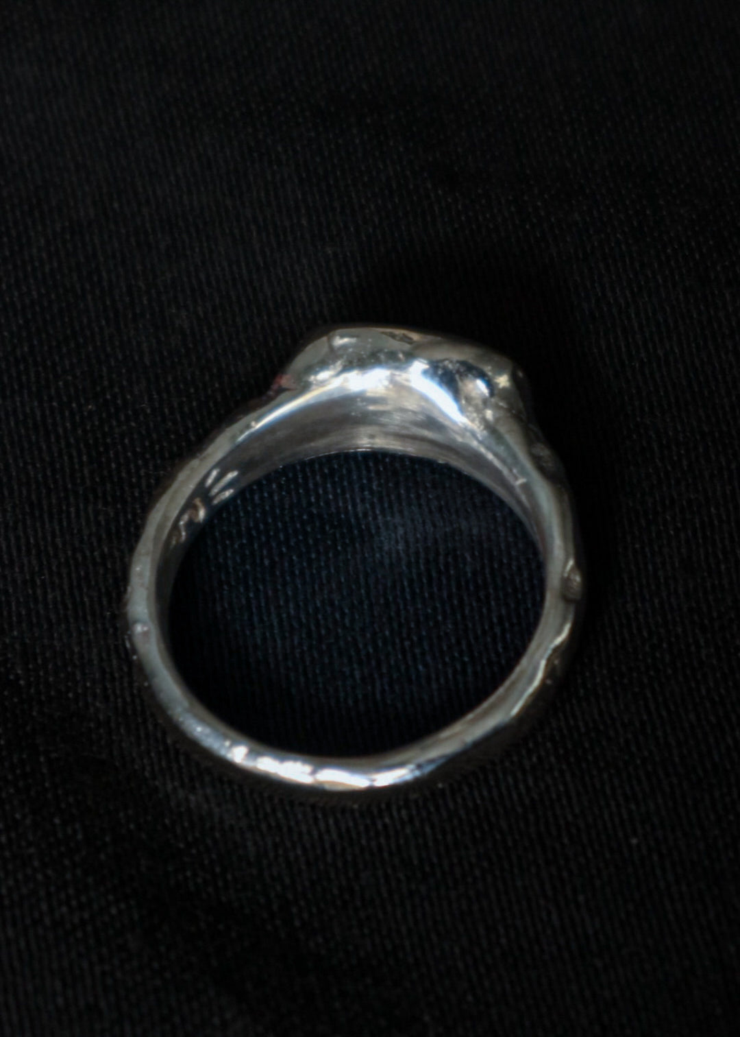 Raw signet ring - silver