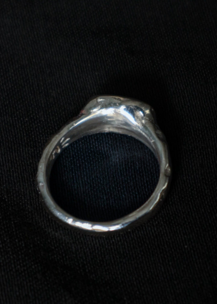 Raw signet ring - silver
