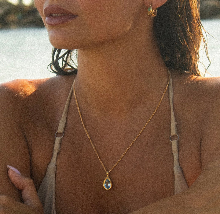 Blue topaz - gold
