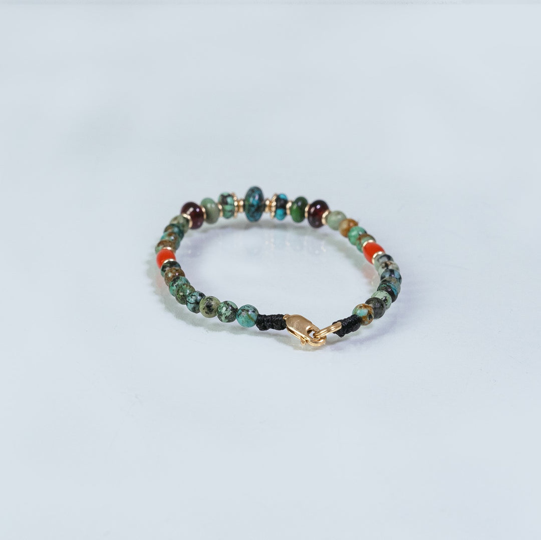 Turquoise & coral Bracelet