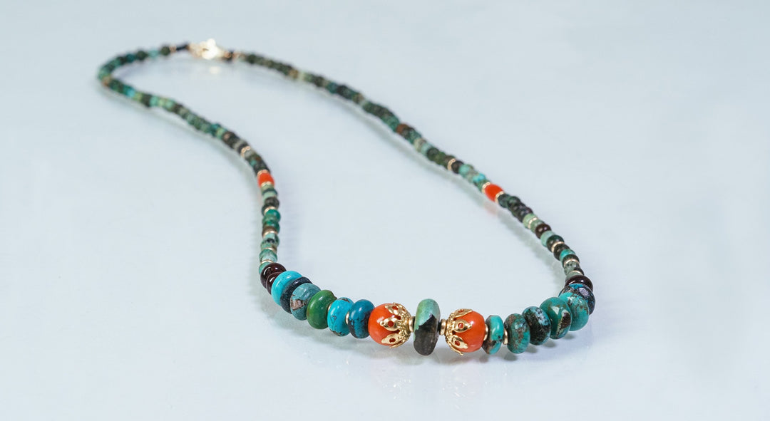 Turquoise & coral Necklace