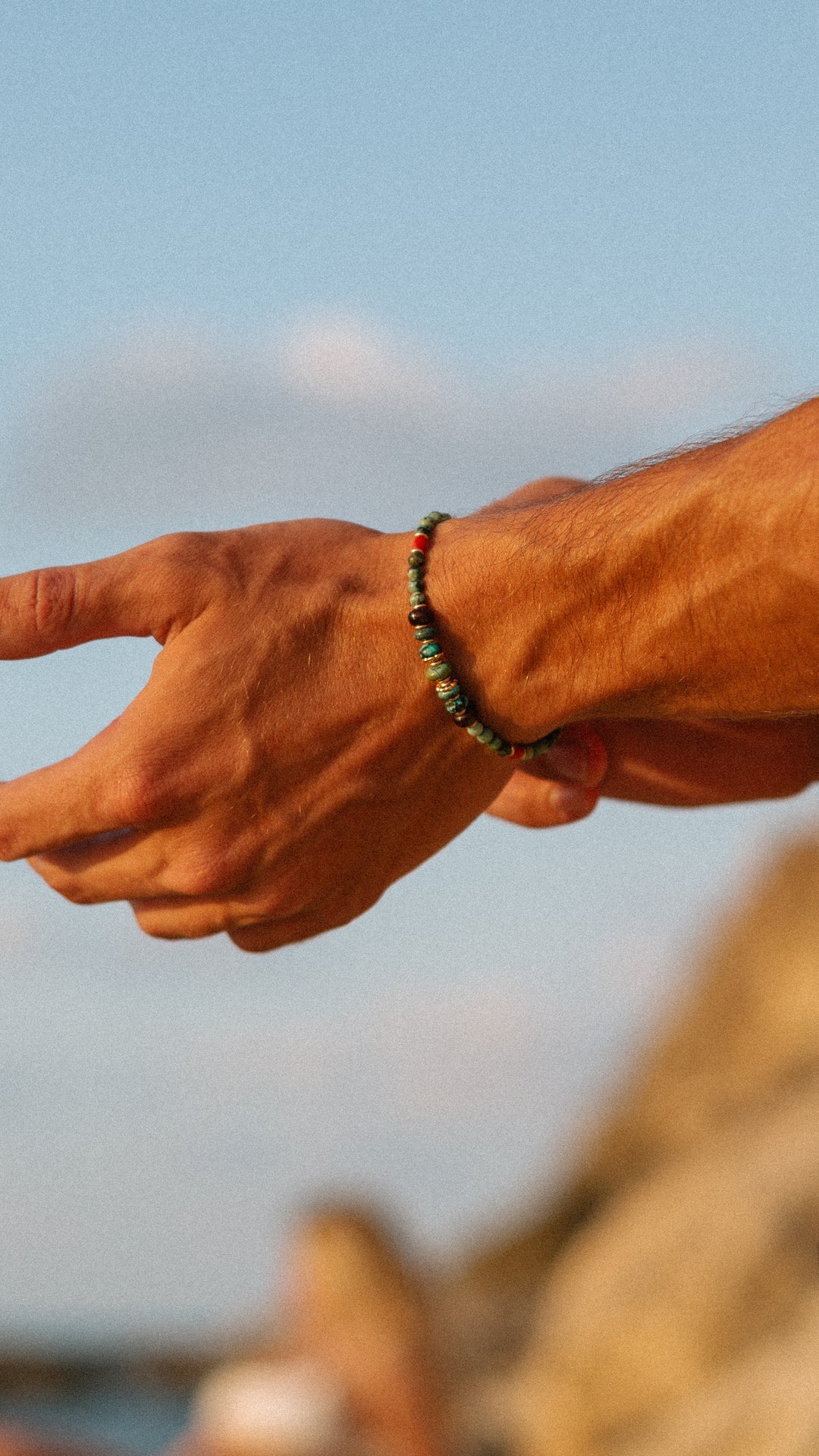 Turquoise & coral Bracelet