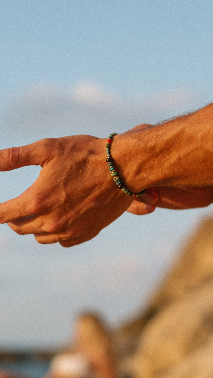 Turquoise & coral Bracelet