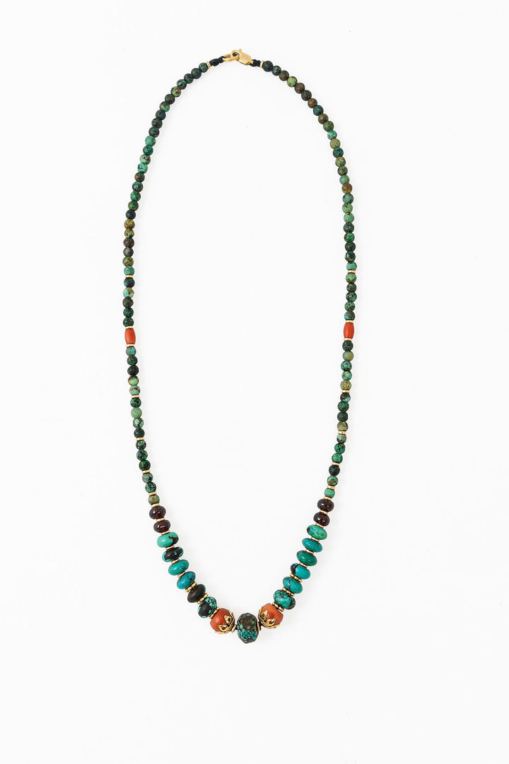 Turquoise & coral Necklace