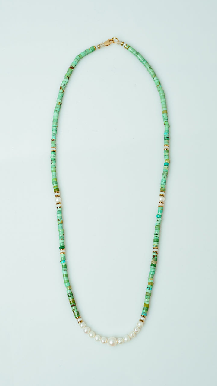 Pearls & Turquoise unisex necklace